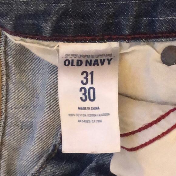 Old Navy Blue and White Light Wash Famous Jeans Bootcut Size 31 / 30 - Picture 7 of 9
